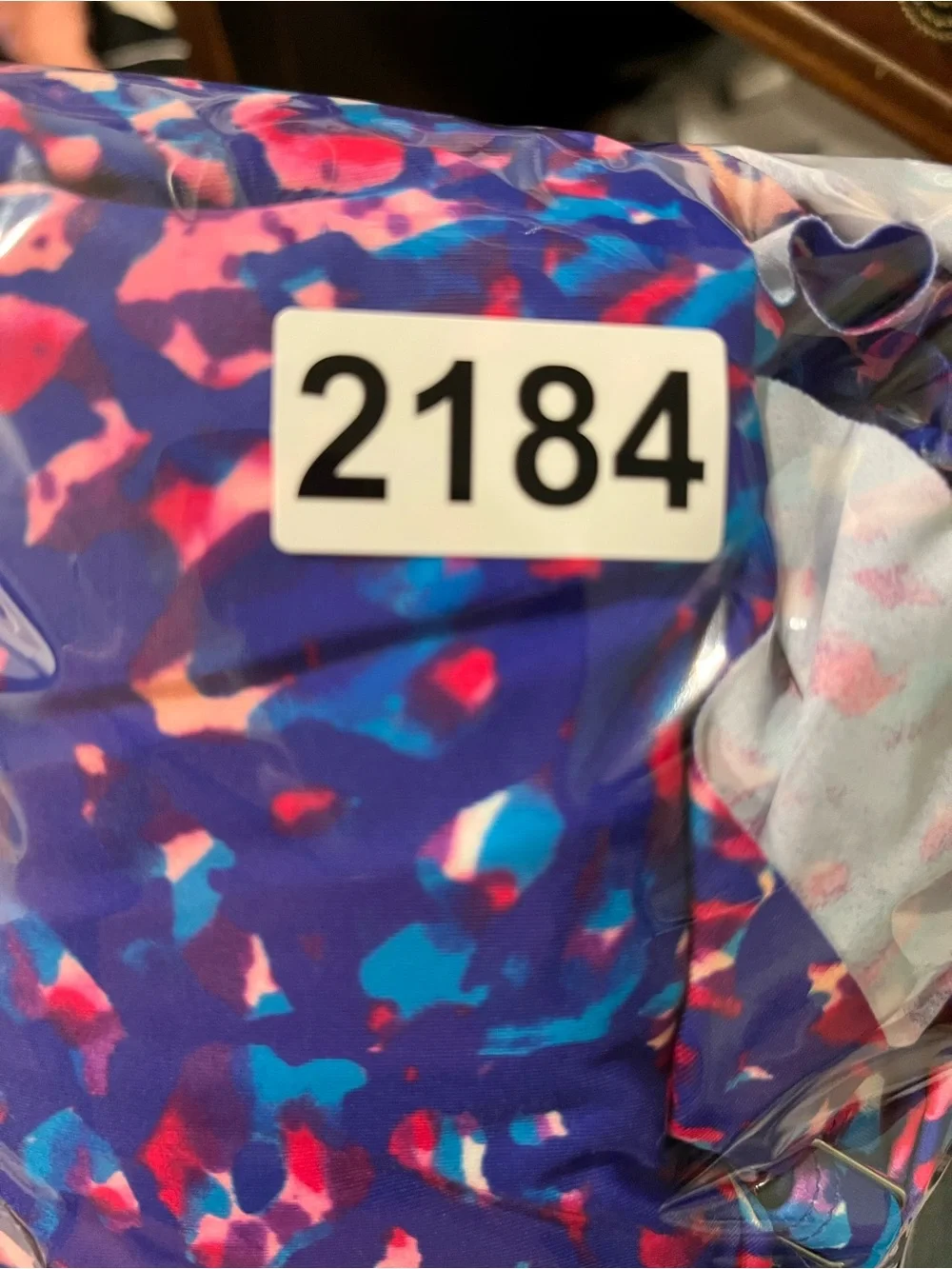 Swimsuits For All Tankini Tank Top Blue Pink Purple  Size 34 Padded Swim EUC